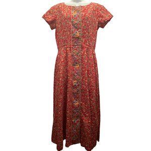 Liz Claiborne Red Floral Midi Dress